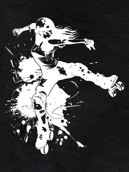 Rollschuh Mädchen Streetart
