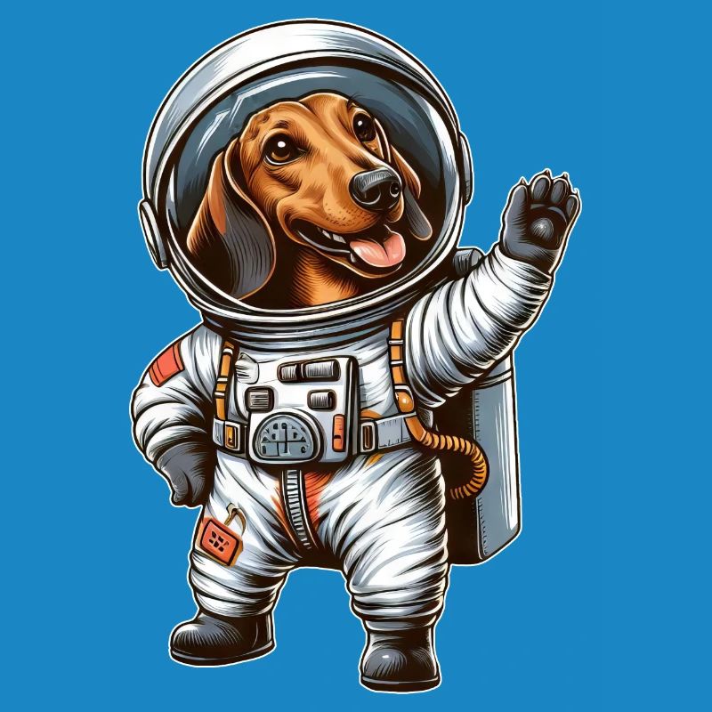 Teckel, astronaute, espace, science-fiction