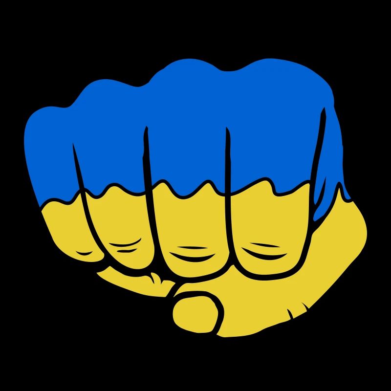 Ukraine Flagge Faust