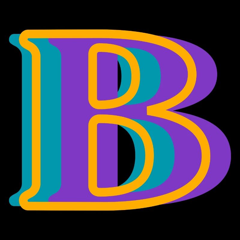 Multicoloured letter b - original gift idea