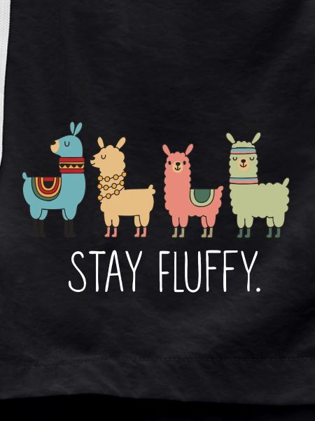 Stay Fluffy Alpaca Illustration