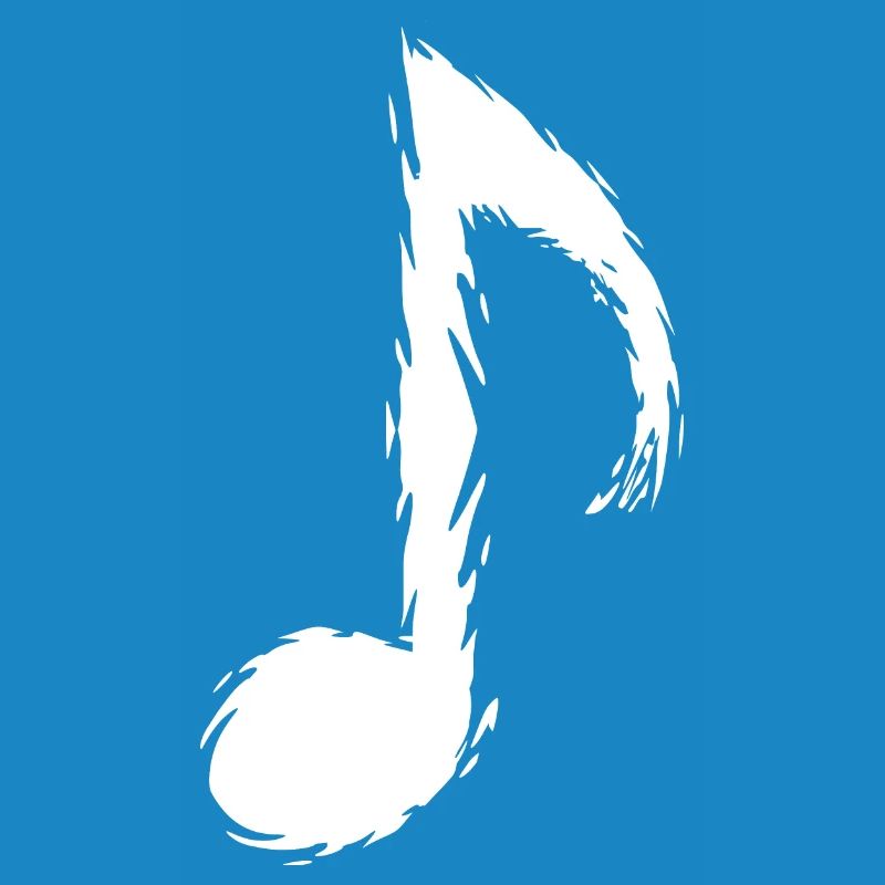 Musical Note Brush Design Modern Vector White