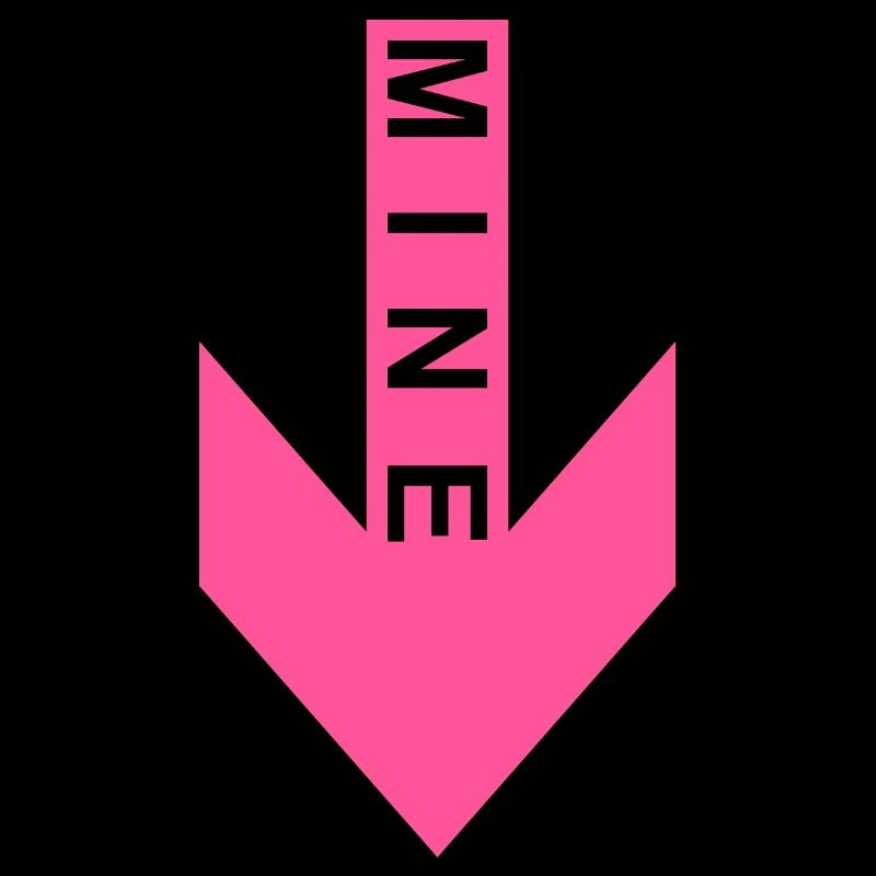 Mine flèche rose en bas