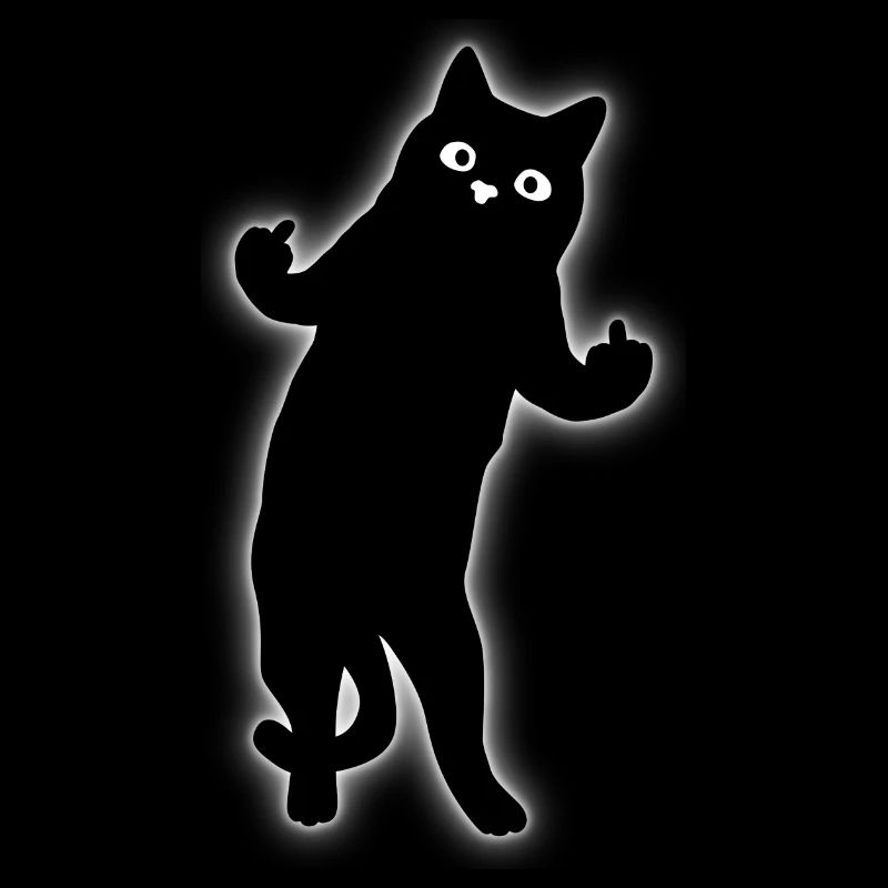 Katze Mittelfinger lustig
