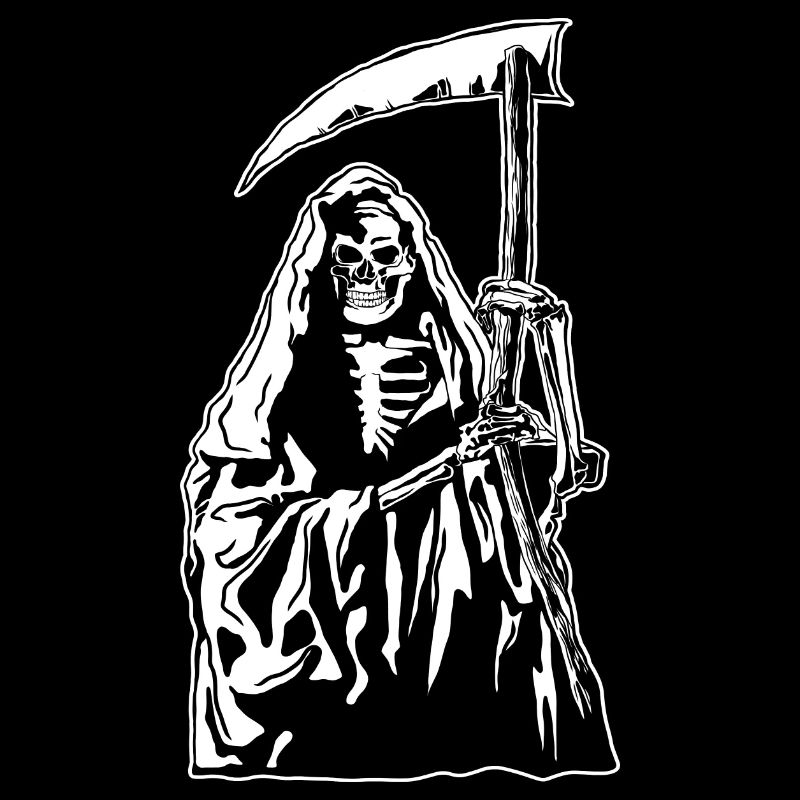 Horror Death Scythe Scary Skeleton Halloween Gift