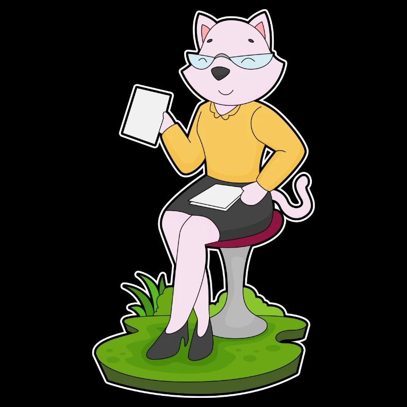 Notes autocollantes de la secrétaire de chat