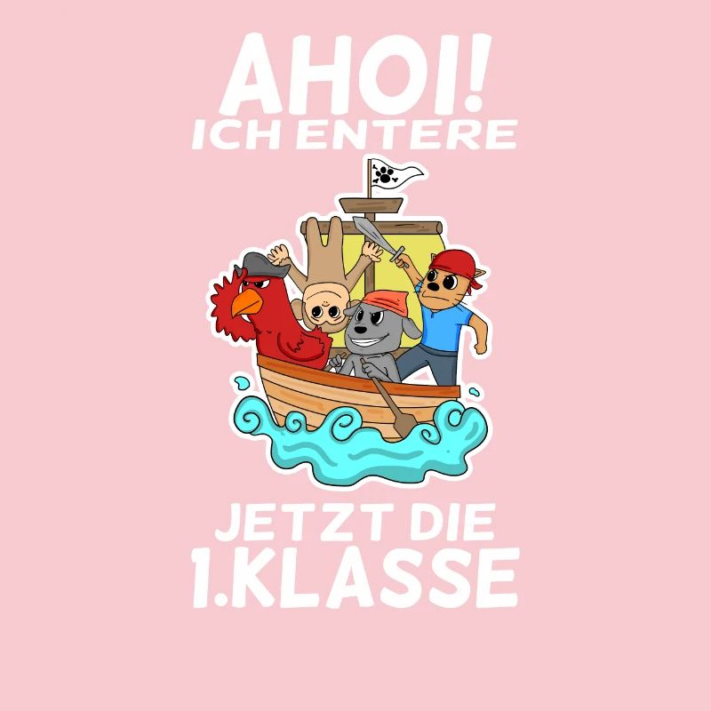 1 Klasse Einschulung Pirat Schulkind Geschenk