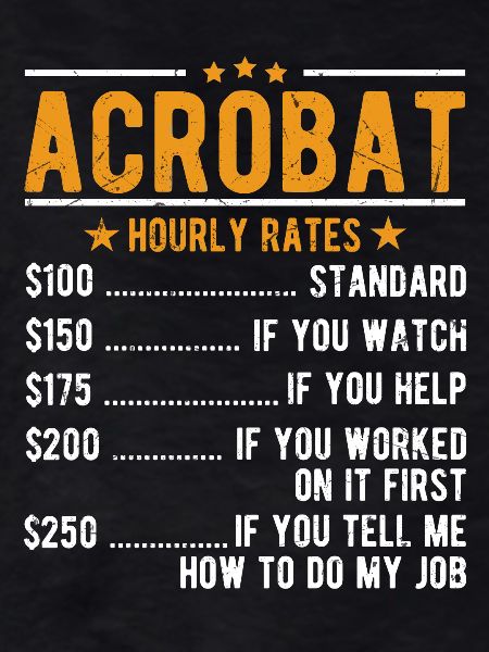 Acrobat hourly wage