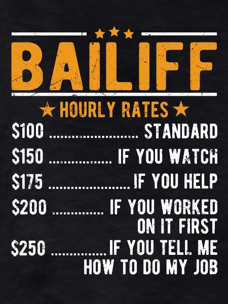 Bailiff Hourly wage