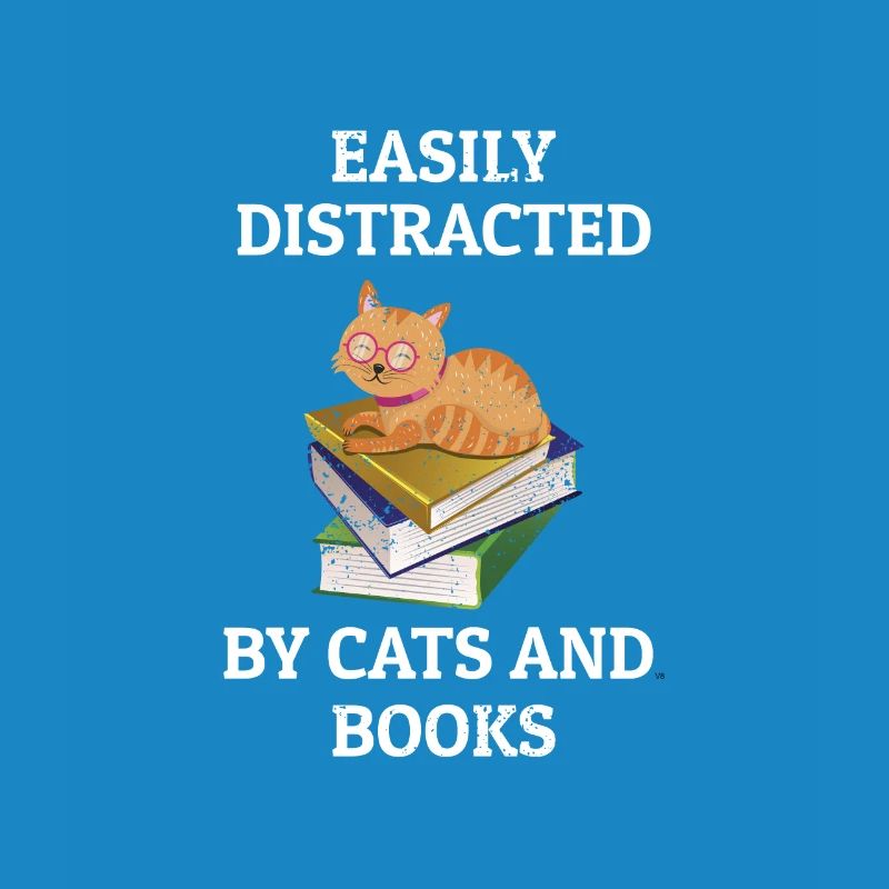 Books Book Stack Cat