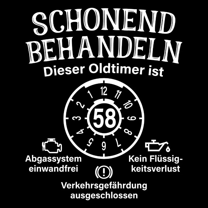 58. Geburtstag Schonend Behandeln Oldtimer Ist 58
