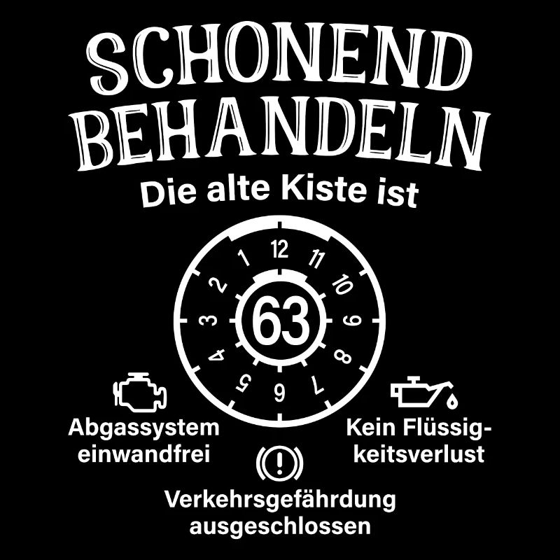 63. Geburtstag Schonend Behandeln Alte Kiste 63