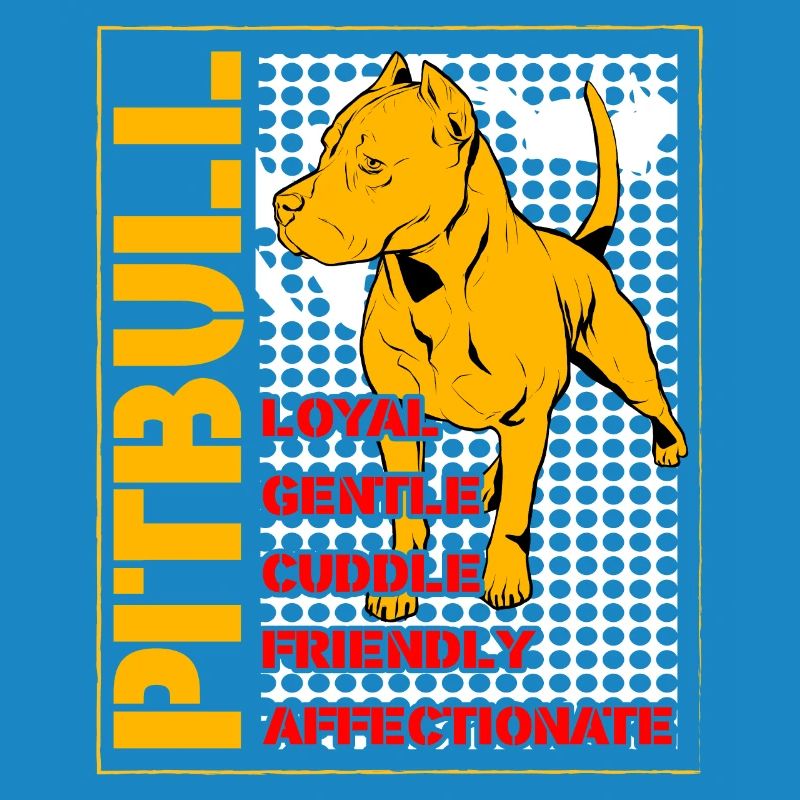Pitbull loyal doux câlin amical affectueux