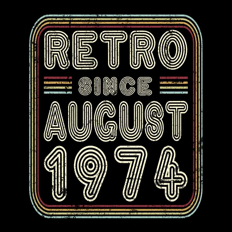 Geburtstag August 1974 Retro Geschenk
