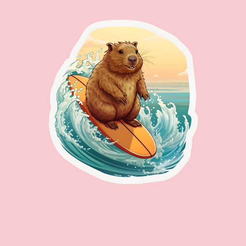 Capybara Surfer