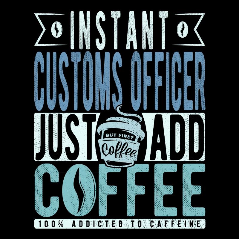 L’agent des douanes instantanée n’a qu’à ajouter du café
