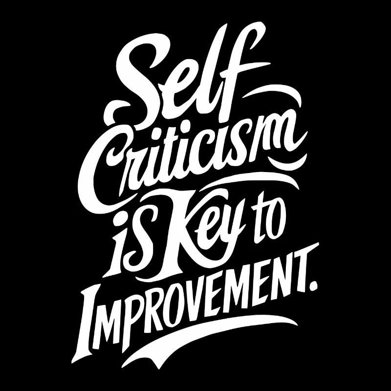 Self-criticism is the key to improvement