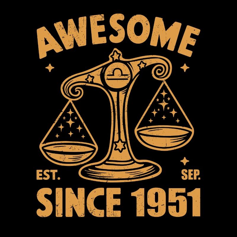 Awesome Since 1951 Libra Birthday