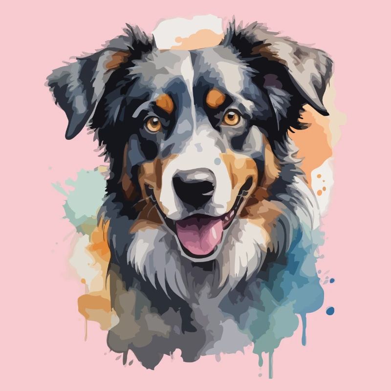 Australian Shepherd Hund Coole Farbexplosion