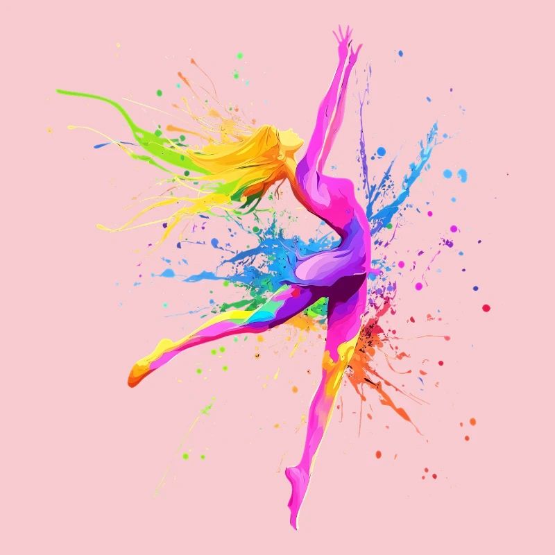 Colorful Dancing Dancer Dance Teacher Gift