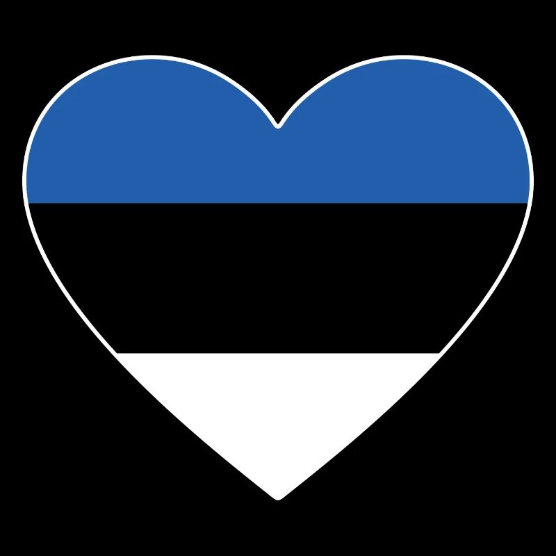 Cœur de drapeau de l’Estonie
