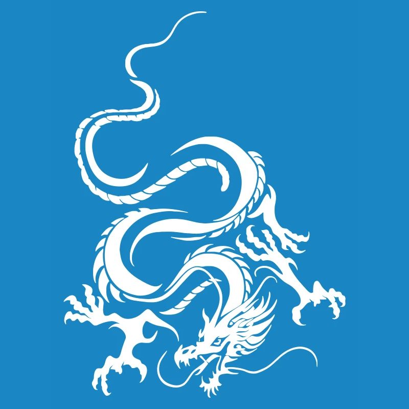 Dragon Blanc Art graphique complexe
