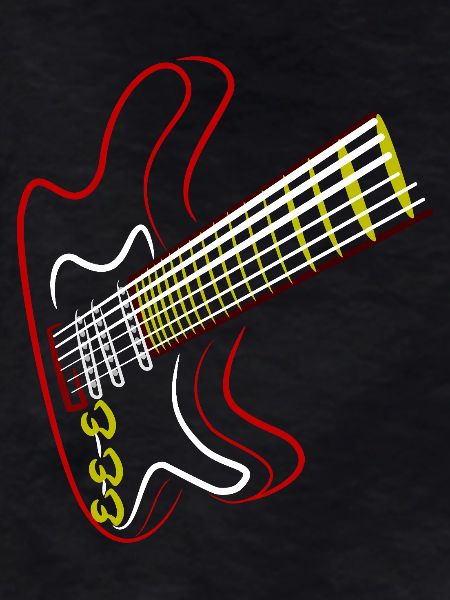 Electric Guitar Neon Design