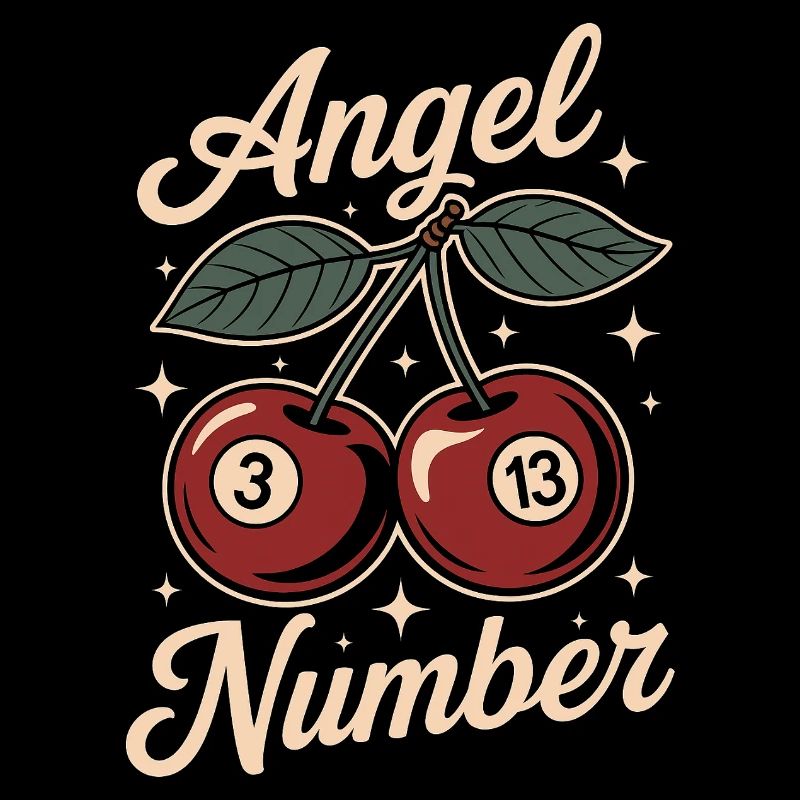 Engelszahl 313 Retro Kirsche