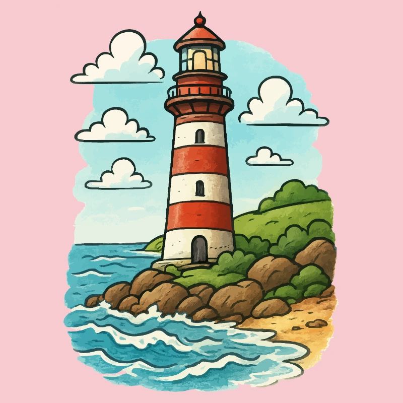 Lighthouse on the coastal path