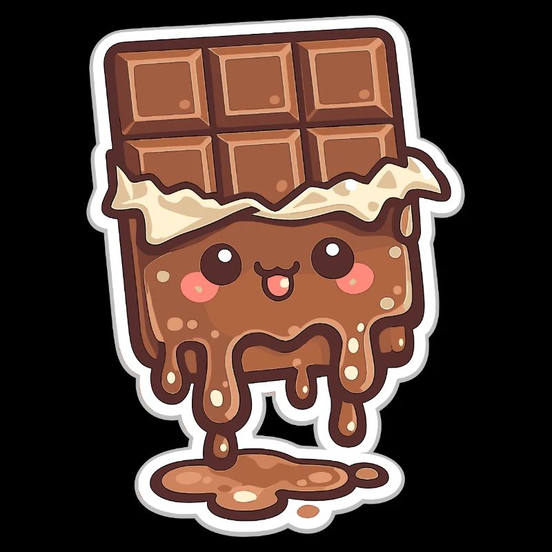 Melting chocolate bar