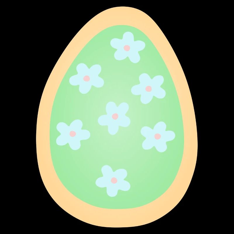Pastell-Blüten-Ei-Muster