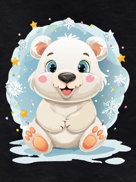 Polar bears in winter magic