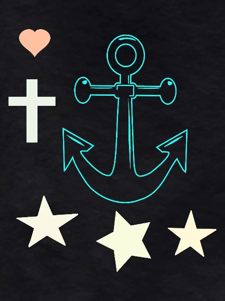 Glowing Anchor with Stars