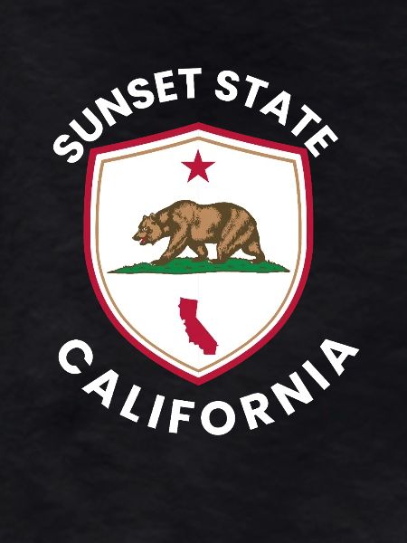 Sunset State California Badge