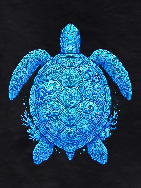 Blue Sea Turtle
