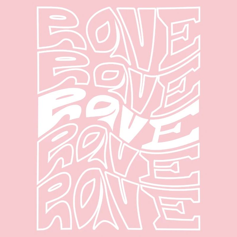 Rave Typography Waves Pattern