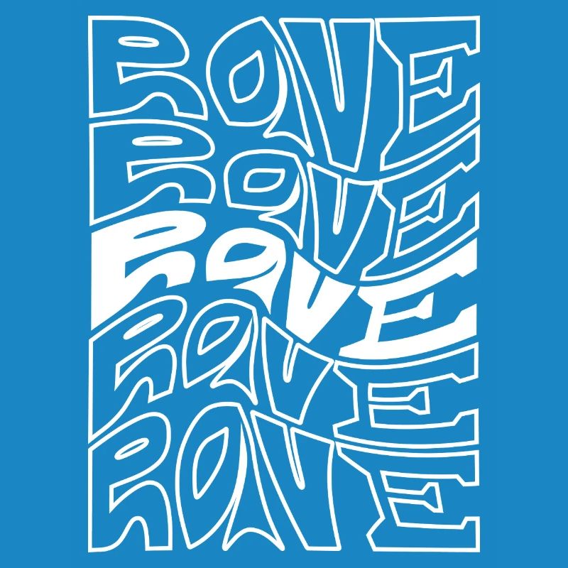 Rave Typography Waves Pattern