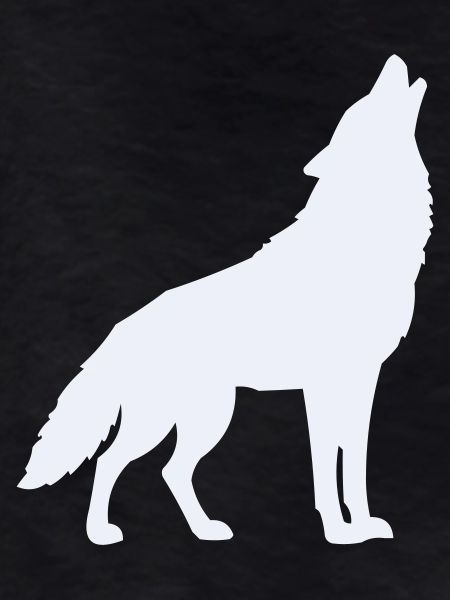 Wolfsilhouette Mondlicht