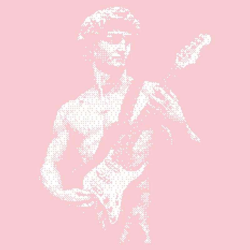 David Statue Michelangelo playing Guitar