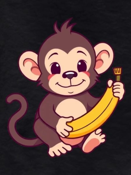 Monkey with Banana Gift