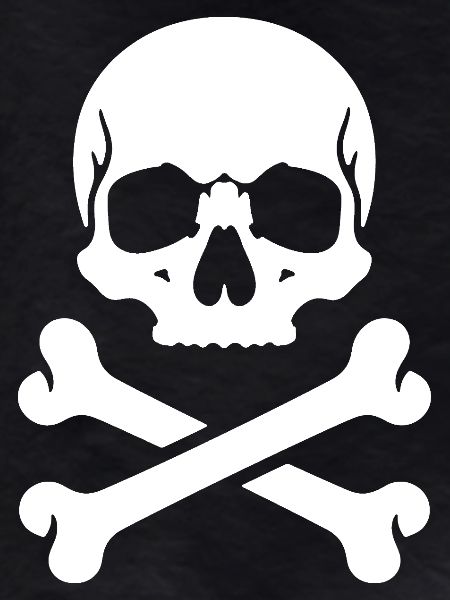 Skull and Bones Pirate Print