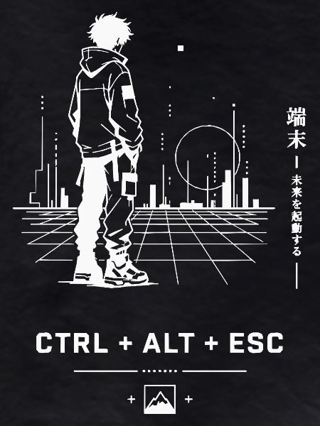 Ctrl Alt Esc Neon Skyline
