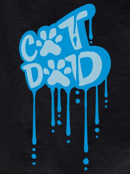Cat Dad Graffiti Paw