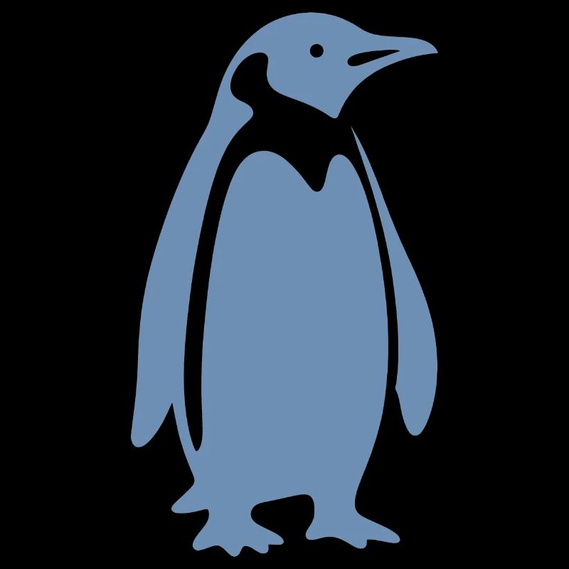 Cool Penguin Silhouette Minimalist Design