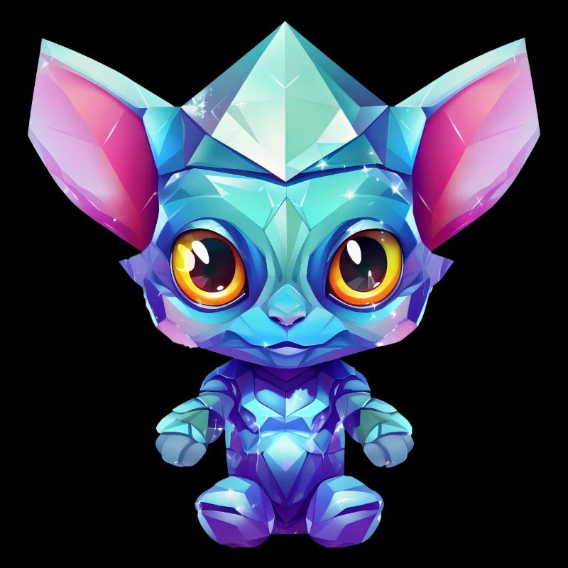 Polygons Alien Mythical Creatures - Rainbow Colors &