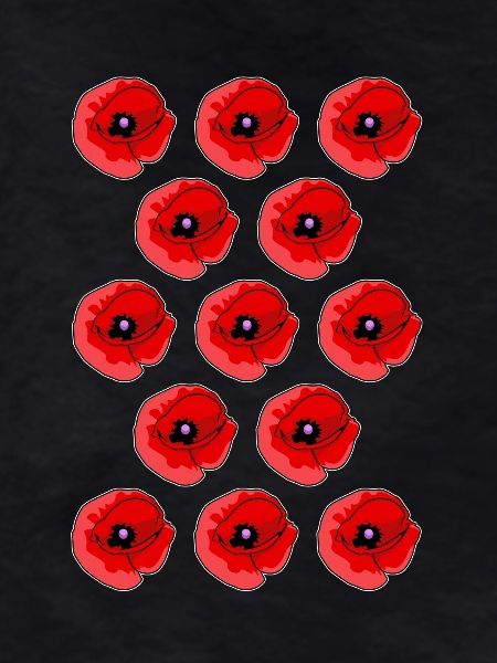 Abstract Poppies Pattern