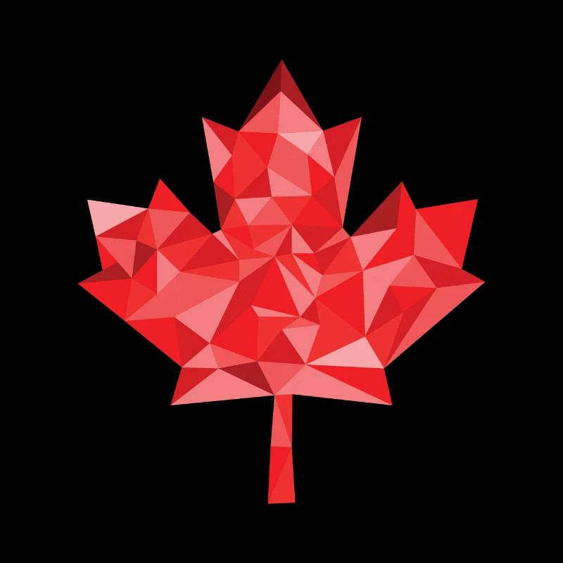 Canada polygon maple leaf