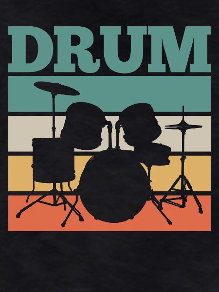 Drummer Drums Retro