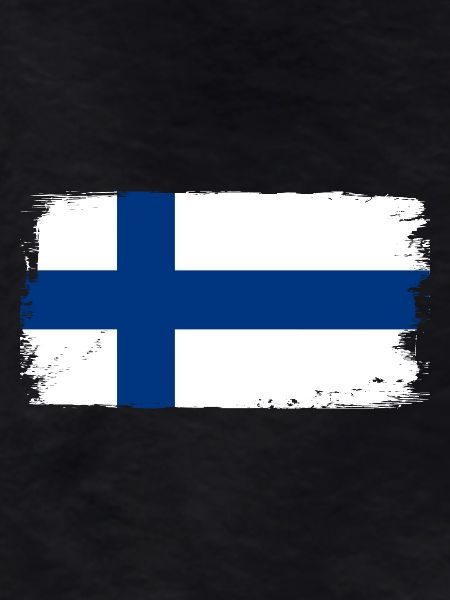 Finnische Flaggenpinselkunst