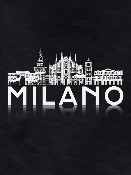 Milano Skyline Silhouette Reflection